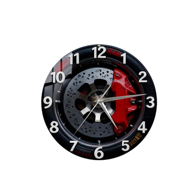 Reloj de pared 2D, reloj decorativo con números grandes, diseño artístico y vintage. 25 cm de diámetro