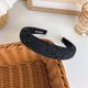 thumbnail image 1 of Diadema de lana a cuadros estilo vintage para mujer, diadema de esponja con ala ancha y parte superior de cráneo alto, accesorio de moda, 1 of 6