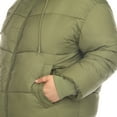 thumbnail image 5 of White Mark Women's Long Sleeve Zip Hooded Puffer Jacket with Pockets, 5 of 5