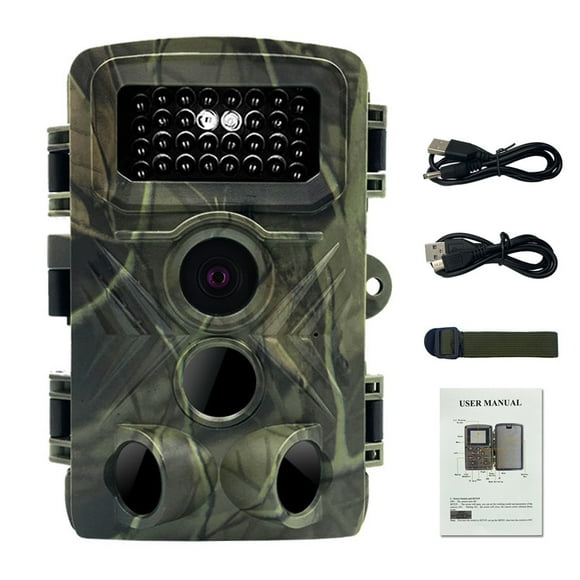 FlyFlise PR3000 36MP 1080P Night Photo Video Taking Trail Camera Multi-function Outdoor Huntings Animal Observation House Monitoring Camera IP54 Waterproof with 34 Infrared Lights Camera