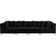thumbnail image 4 of Meridian Furniture Tremblay Black Velvet Modular Sofa, 4 of 4