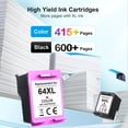 thumbnail image 4 of Cartucho de tinta Adocur 64XL de repuesto para HP 64 (paquete de 2), 4 of 9
