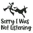 thumbnail image 2 of Sorry I Was Not Listing Jack Ass Kicking Cowboy Cowboys Roping Horse Chaps Rodeo Horse Pony Bull Steer Stallion Roper Holiday Gift Decorating Ideas Bedroom Wall Decal Sticker - Size: 40 In X 36 In, 2 of 5