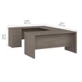 thumbnail image 4 of Bestar Logan 65W U Shaped Desk in silver maple, 4 of 4