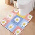 thumbnail image 2 of Yayeee Bath Rugs for Bathroom Floor Set of 2 Non Slip Fluffy Soft Absorbent Mat, Light Blue Daisy, 2 of 7