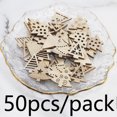 thumbnail image 3 of (50 Pieces/pack) 2.5cm Christmas Decoration Creative Cartoon Wooden Piece Retro Handmade DIY Small Gift Material, 3 of 5