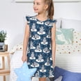 thumbnail image 4 of Balery Snow Penguin Camisón de princesa para niñas, pijama de algodón con mangas abullonadas, suave y bonito.-Large, 4 of 6