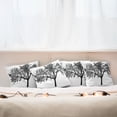 thumbnail image 3 of Ambesonne Tree Throw Pillow Cover 4 Pack, Bare Branches Silhouette Art, 18", Charcoal Grey White, 3 of 6