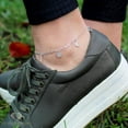 thumbnail image 3 of .925 Sterling Silver Sun & Moon Charm Anklet, ITProLux Ankle Bracelet, Giorgio Bergamo, 3 of 5