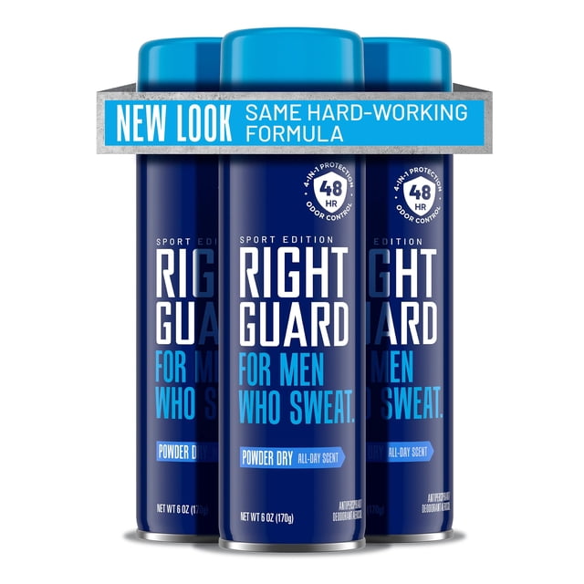 Desodorante en aerosol Right Guard Sport, protección 4 en 1, 180 ml, paquete de 3