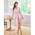 thumbnail image 2 of Avidlove Women's Satin Kimono Robes Lace Long Sleeve Bridesmaid Wedding Bathrobes with Belt Sleepwear, 2 of 5