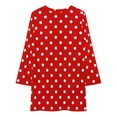 thumbnail image 4 of Chic Medium White and Red Polka Dots Long Sleeved Dress luxury women"s party dress evening prom Women"s summer long dress, 4 of 4