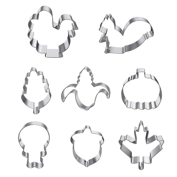 Toystoory 8 Uds molde para galletas reutilizable resistente a la temperatura Mini cortador para hornear molde de acero inoxidable antiadherente molde para Utensilios de cocina No.1 Toystoory HA028111-01