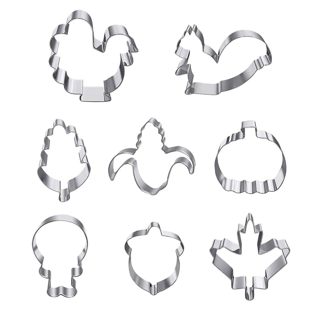 Molde Para Galletas Reutilizable Resistente A La Temperatura Mini Cortador Para Hornear Molde De Acero Inoxidable Antiadherente Molde Para Galletas Para El Hogar Cocina Panadería 8 Uds Kearding HA028111-01