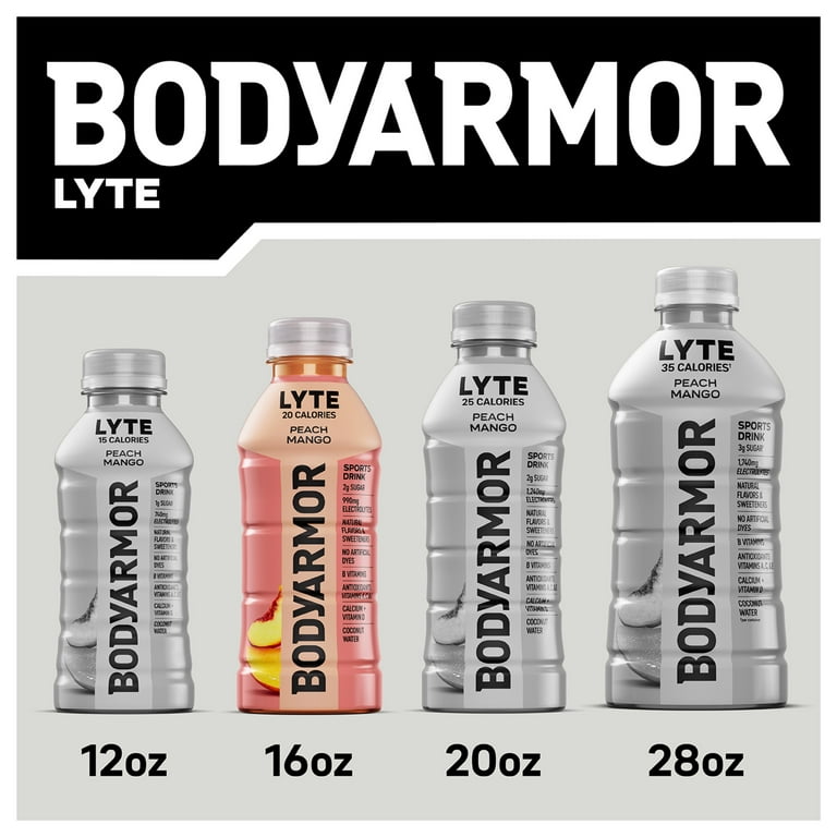 BODYARMOR Lyte Peach Mango, 16 fl oz, 12 Pack photo 7