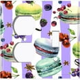 thumbnail image 4 of Metal Light Switch Plate Cover Macaron Fruits and Spices Dessert Stripes CAK025, 4 of 13