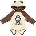 thumbnail image 3 of Inktastic Future Hockey Star Penguin Boys or Girls Long Sleeve Baby Bodysuit, 3 of 5