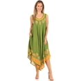thumbnail image 5 of Sakkas Sundari Caftan Tank Dress / Cover Up - Avocado - One Size, 5 of 6