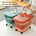 thumbnail image 6 of 33 lb Dog Food Storage Containers, Collapsible Pet Food Storage Bin with Wheels and Lids for Dog Cat Food, Airtight Rice Cereal Storage Bucket, 6 of 8