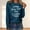 Blue, variant on CLOISE Sweatshirt for Women Letter Print Pullover Sweatshirts Round Neck Long Sleeve Hoodies Shirts Blue Basic Tees Fall Cute Preppy Clothes XL