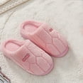 thumbnail image 6 of Lovskoo 2024 Women's And Men's Slippers Cotton Slippers Winter Home Indoor Home Warm Non-Slip Thick-Soled Couple Wool Slippers Fall And Winter Pink, 6 of 6