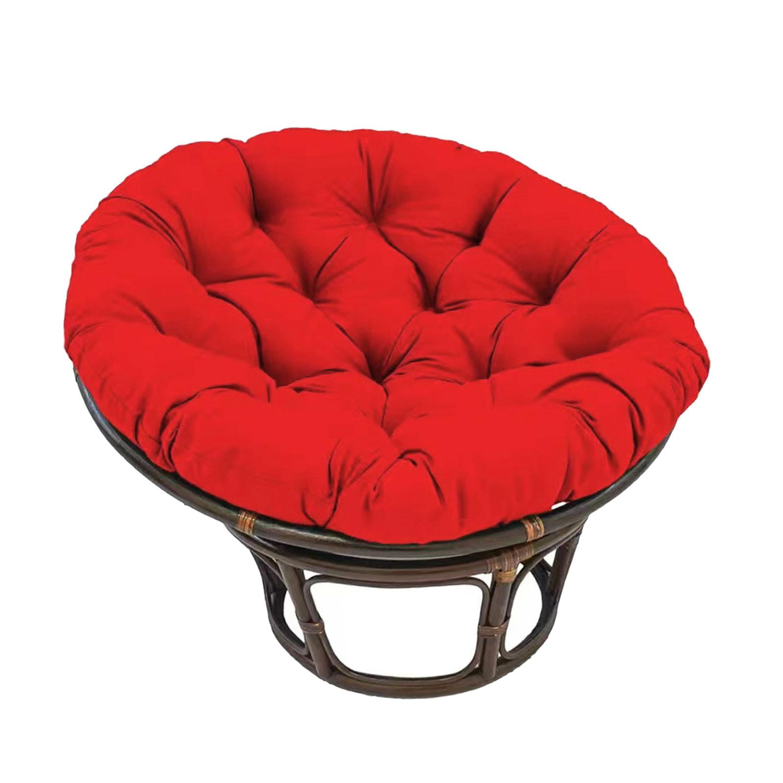 Thickened Overstuffed Round Cushion Egg Chair Cushion Replacement 23.6"x23.6" Egg Swing Chair Cushion for Indoor or Outdoor Swing Chairs Red