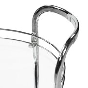 Furniture of America Senera Contemporary 2-Shelf Serving Cart, Chrome