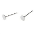thumbnail image 4 of 10 Paris Fashion Jewelry 925 Sterling Flat Pad Post Ear Stud Pin Holder 5mm, 4 of 8