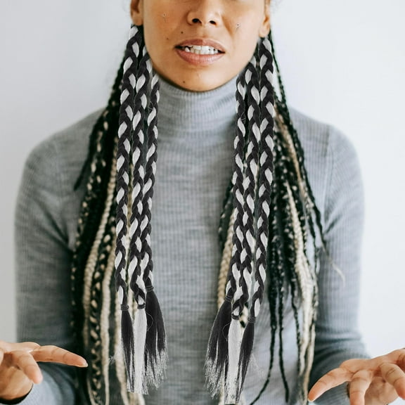 HEATSHAKING Fake Braid Braided Wigs High Temperature Wire Hair Transformation Women Parties 1 Pcs