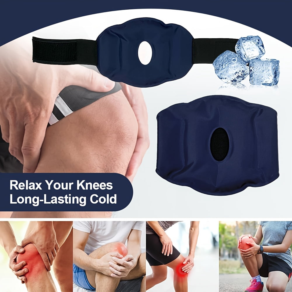 2PCS Reusable Knee Ice Pack Wrap Ice Pack for Knee Adjustable Cold Compress Cold Therapy Gel Pads for Pain Relief Sports Injuries
