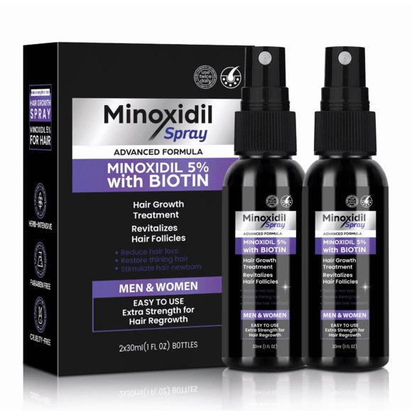 Scalp & Hair Growth Spray - 2 Pack 20ml, Reduce Shedding, Promote Thicker Hair & Stronger Roots for Men & Women, Makeup Organizers