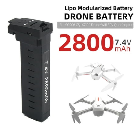 Lipo Battery 7.4V 2800mAh Modularized Drone Battery for SG906 CSJ-X7 RC Drone Wifi FPV (Best Way To Store Rc Lipo Batteries)
