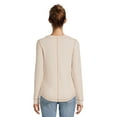 thumbnail image 3 of Time and Tru Women's Long Sleeve Henley Top, 3 of 5