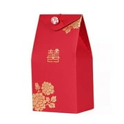 Panda Superstore Paper Chocolate Gift Chinese Style Wedding Boxes for Flower Red Decorative Candy Box - 40 Piece