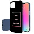 thumbnail image 1 of TalkingCase Slim Phone Case Compatible for Apple iPhone 14 Pro Max, I speak sarcasm Print, Lightweight, Flexible, Soft, Printed in USA, 1 of 7