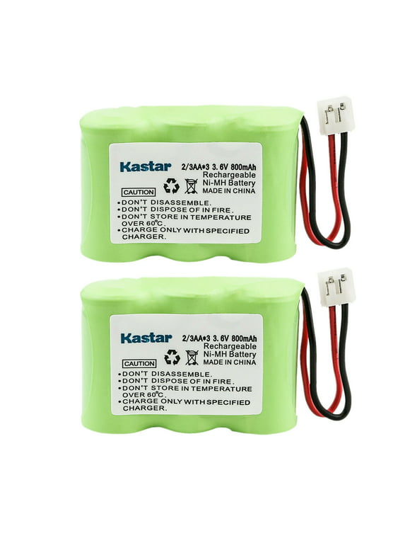 Kastar 2-Pack 3.6V 800mAh Ni-MH Battery Replacement for Hi Capacity B-702, B702, Energizer P-3303, P3303, Lenmar CBD312, CBD-312, Cobra CP474S, CP-474S, Dantona 3 1/2AA-A, 31/2AAA, Zenith 306