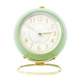 thumbnail image 1 of Small Desk Clocks For Shelf Bedroom Office, Table Alarm Clocks, Gold Vintage Metal Living Room Decor Clock, 1 of 5