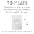 thumbnail image 2 of Legrand Adorne 15A 1 or 3-Way Paddle Switch (White Finish), ASPD1532W4, 2 of 7
