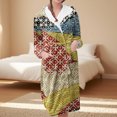 thumbnail image 2 of Women's Fleece Plush Robe Long Warm Plush Bathrobe Loungewear Jacket Printed Comfort Robe, 2 of 5