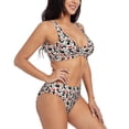 thumbnail image 2 of Kdxio Christmas Cat Print Women's 2 Piece High Waisted Wrap Spaghetti Strap Summer Swimsuit Bikini Set-XX-Large, 2 of 7