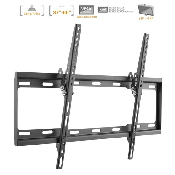 DURAMEX (TM) Grand Support Mural Inclinable pour Téléviseur LCD LED 37 Pouces-60 Pouces MAX. VESA 600x400mm Poids MAX. 77LBS