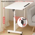 thumbnail image 1 of Veecom Petit Bureau Debout Réglable, Bureau Debout Mobile avec Roulettes, Poste de Travail Informatique de Bureau Portable, 1 of 8