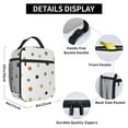 thumbnail image 6 of ZNDUO Lunch Bag, Large Durable Insulated Reusable, Office Work, School Picnic, Beach Lunch Box, Vintage Polka Dots Pattern Handheld Insulated Lunch Bag, 6 of 8
