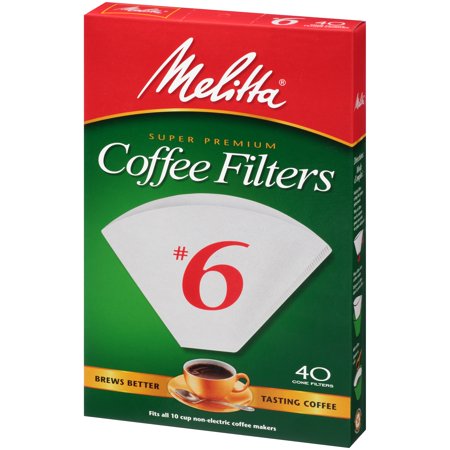 Melitta Super Premium Coffee Filters #6 - 40 CT - Best Coffee Filters & Supplies