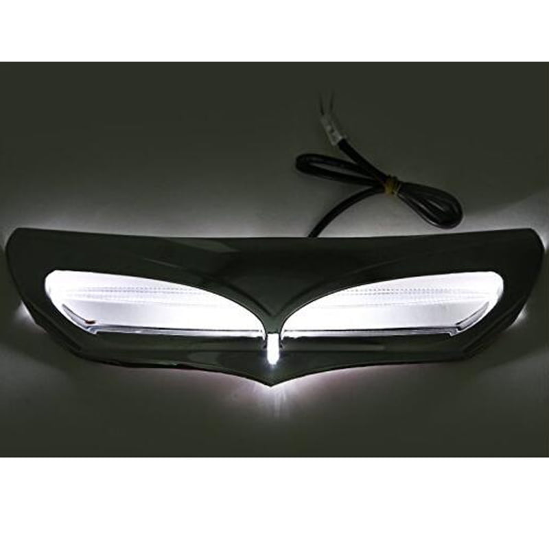 MagiDeal Motorcycle Fairing Vent Trim with LED Accent Light for Harley Black