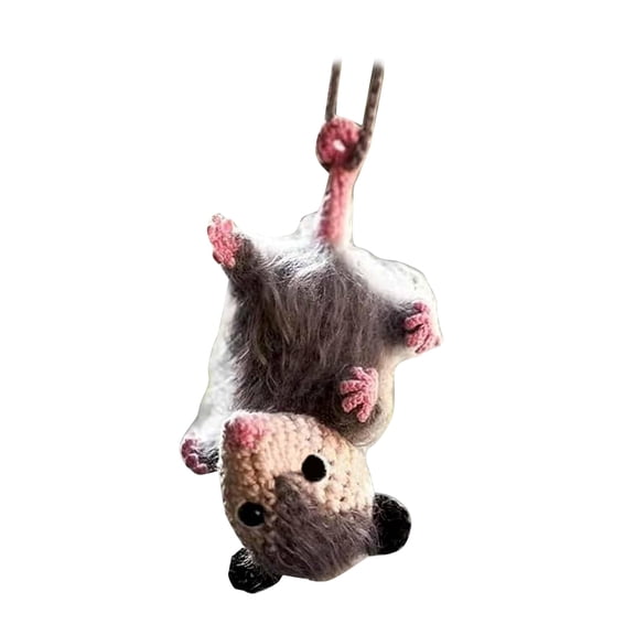 Opossum Car Mirror Hanging Accessory Unique for Rearview Model A, Possum Rear View Mirror Pendant Ornament, Opossum Car Mirror Hanging Decor