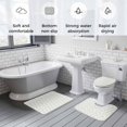 thumbnail image 5 of Sage Green Botanical Bath Mat 3 Piece Bathroom Rug Set, Plant Flower Floral Tree Branch Non Slip Bath Rug Contour Mat and Toilet Lid Cover, Absorbent Shower Mats Soft Bath Rugs and Mats Sets, 5 of 8