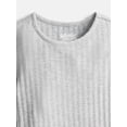 thumbnail image 2 of Wonder Nation Little Girls Ribbed Top with Long Bow Sleeves, Sizes 4-10, 2 of 3