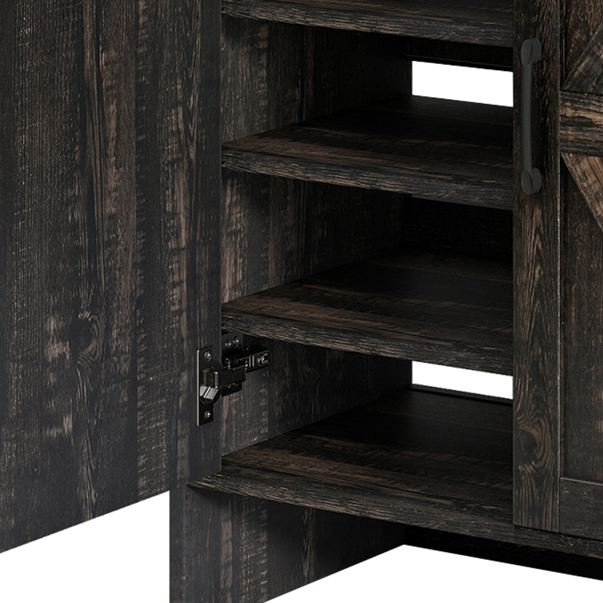 Uforic Farmhouse Narrow Slim 6-Tier Shoe Storage Cabinet with Top Drawer&Sensor Light for 16 Pairs for Entryway, Foyer, Dark Rustic Oak