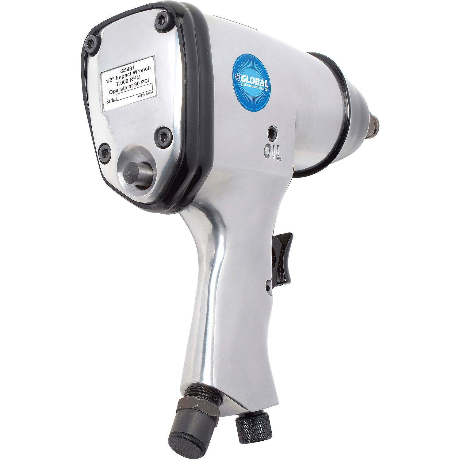 Global Industrial 1/2" Impact Wrench Kit, 7,000 RPM